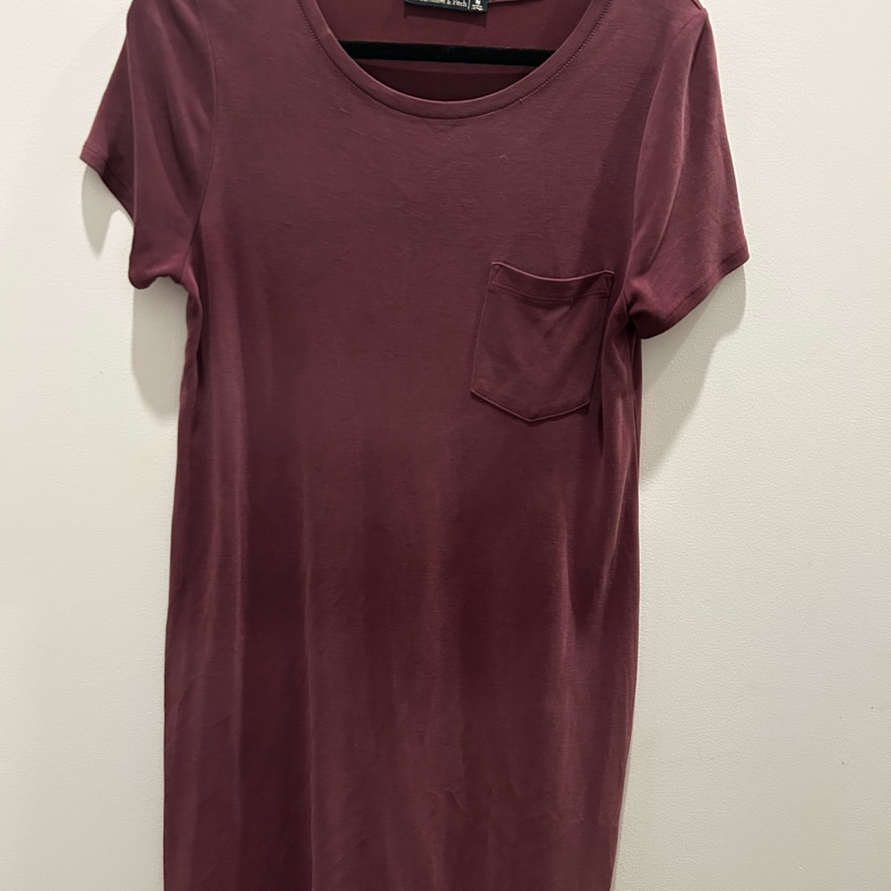 Abercrombie & Fitch Purple Casual Active Dress Womens Med Monochrome Minimalist